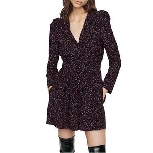 Maje Iko Printed Romper, 36 / US S